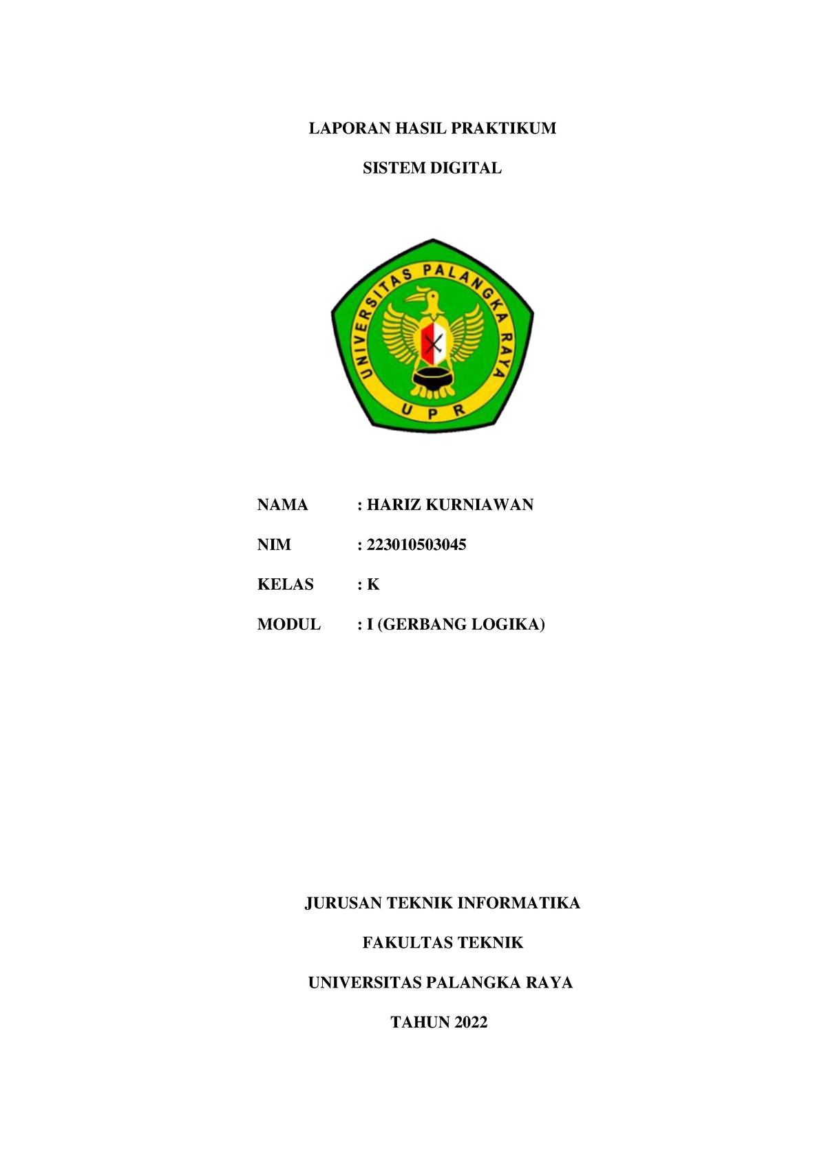 Laporan Hasil Praktikum Sistem Digital - LAPORAN HASIL PRAKTIKUM SISTEM ...