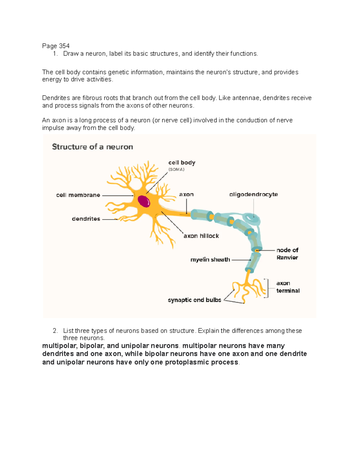 nutrition assignment for ap biology humber collage - Page 354 1. Draw a ...