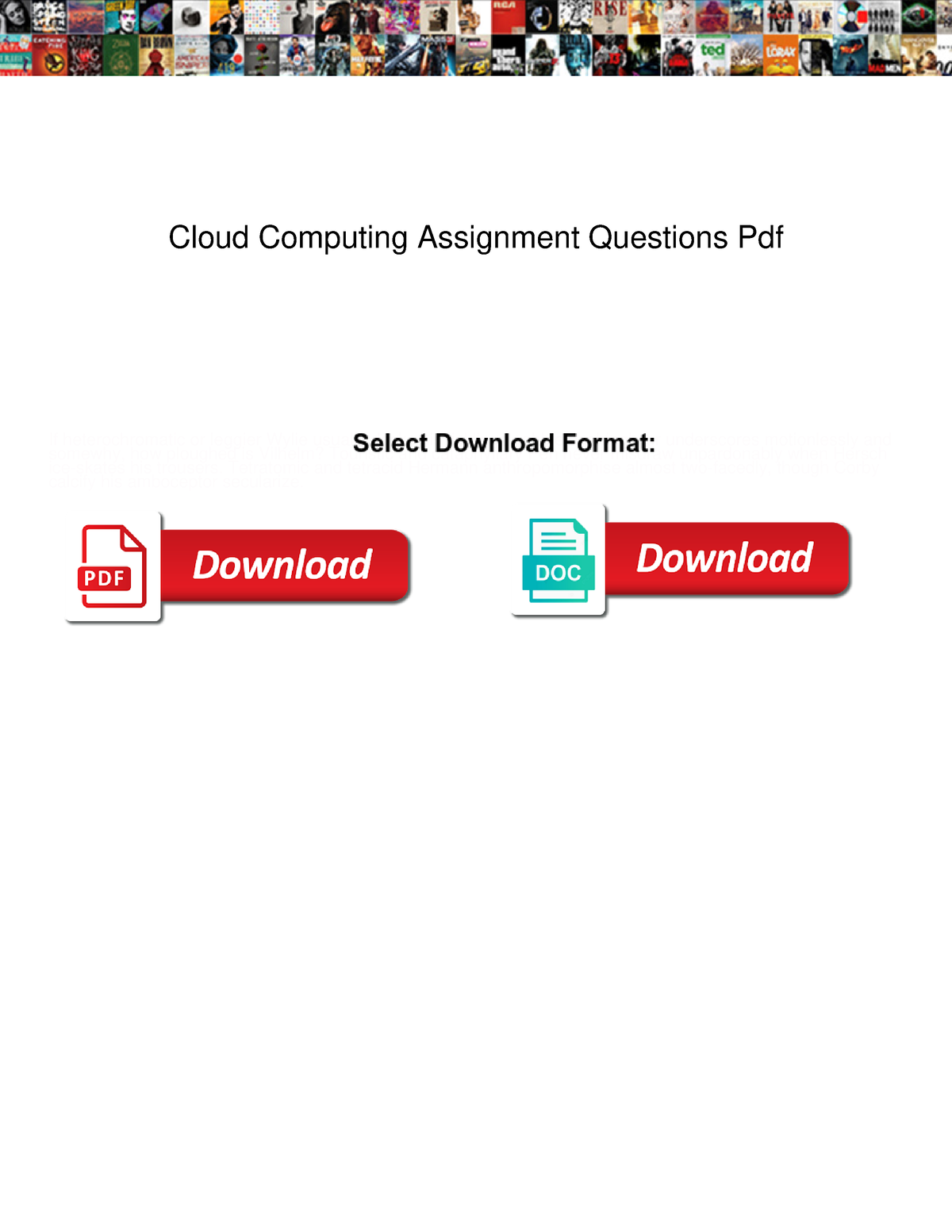 cloud computing assignment questions