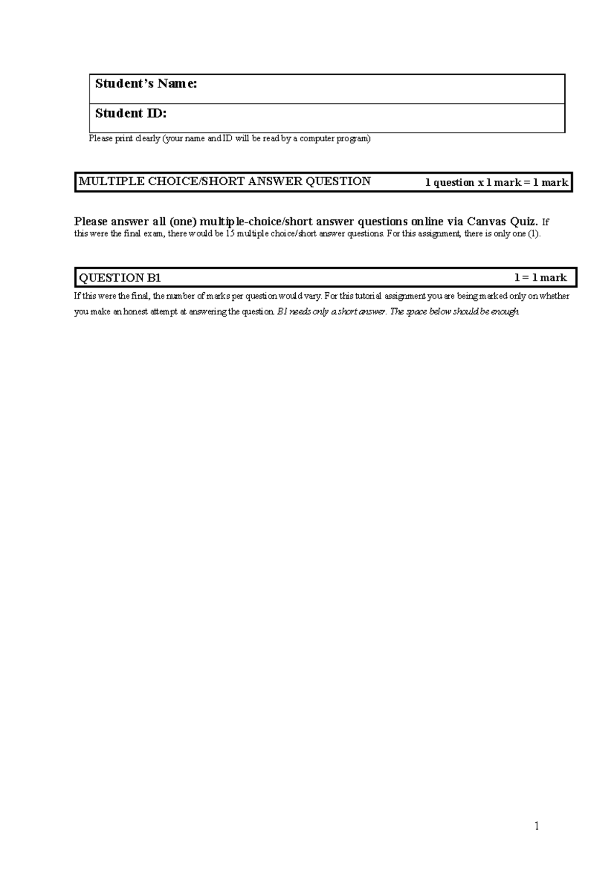 Assignment 11 Answer Template - 1 Student’s Name: Student ID: Please ...