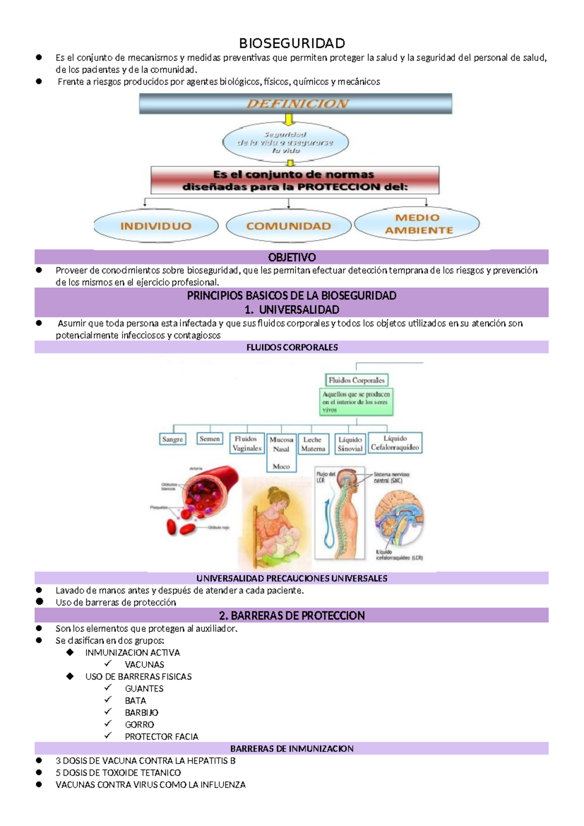 Bioseguridad - Anotações De Bioquimica - BIOSEGURIDAD Es El Conjunto De ...