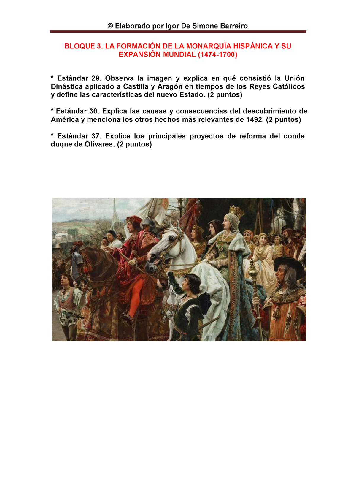 Apuntes Bloque 3 Historia De EspaÑita Bloque 3 La FormaciÓn De La MonarquÍa HispÁnica Y Su 8743