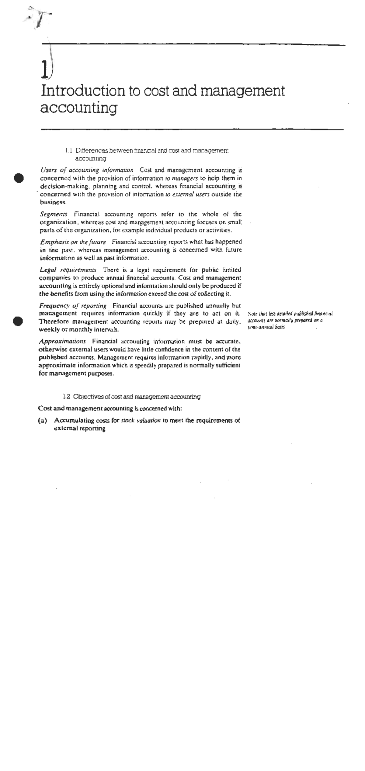 Introduction To Cost And Management Accounting - Introduction to cost ...