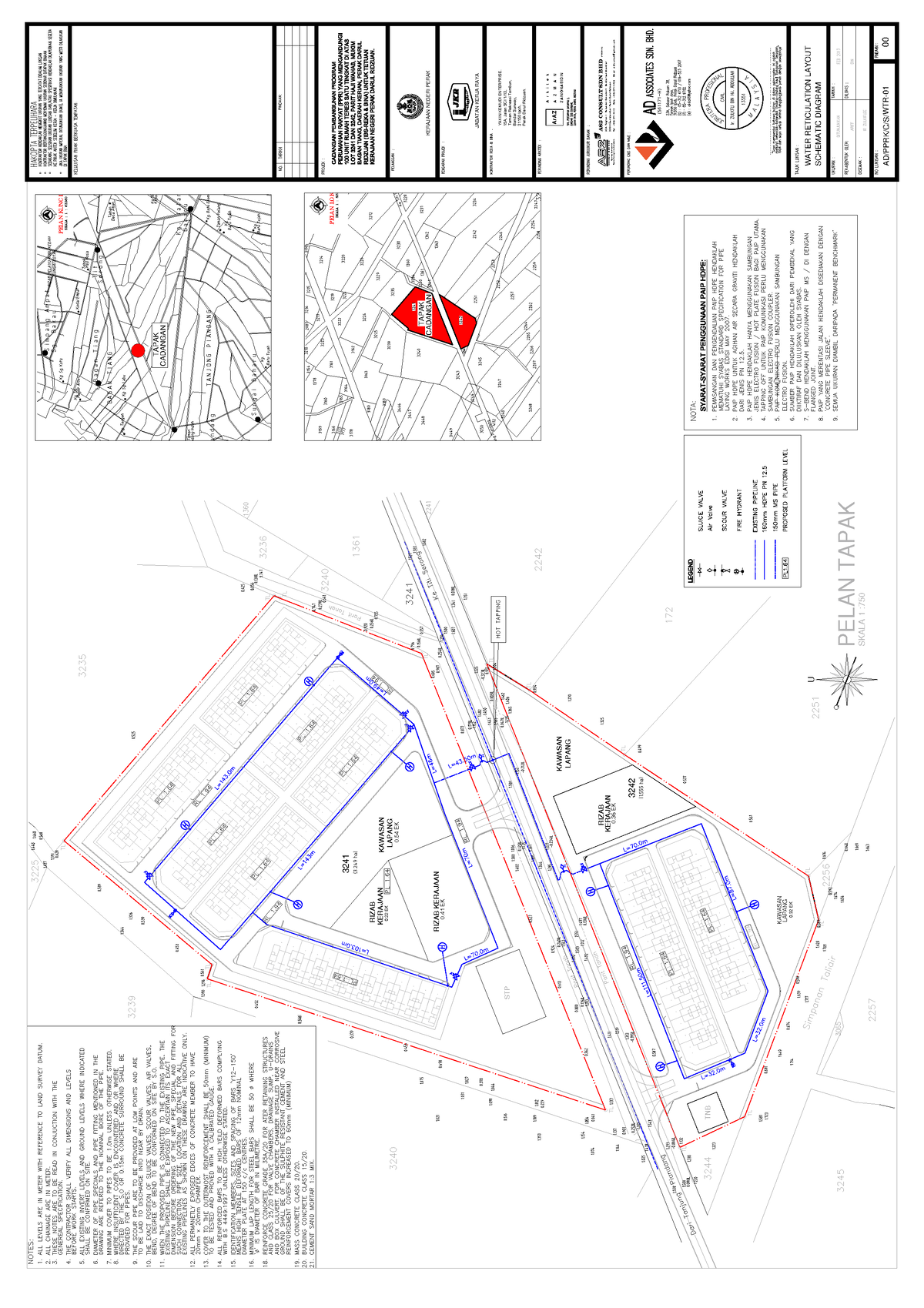 SITE PLAN Water 8.3.2013 - Q U PELAN TAPAK SKALA 1 : AV AV 3241 3242 ...