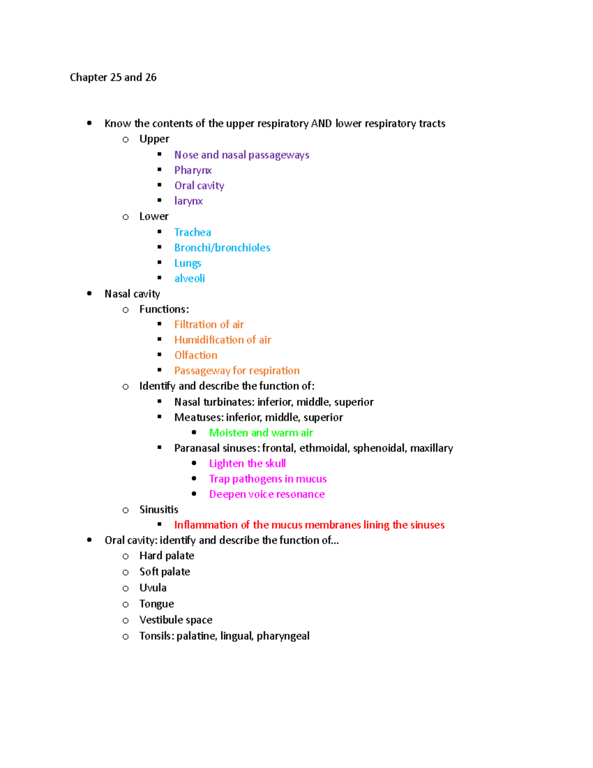 Chapter 25 And 26 Practical Study Guides - Chapter 25 And 26 Know The ...