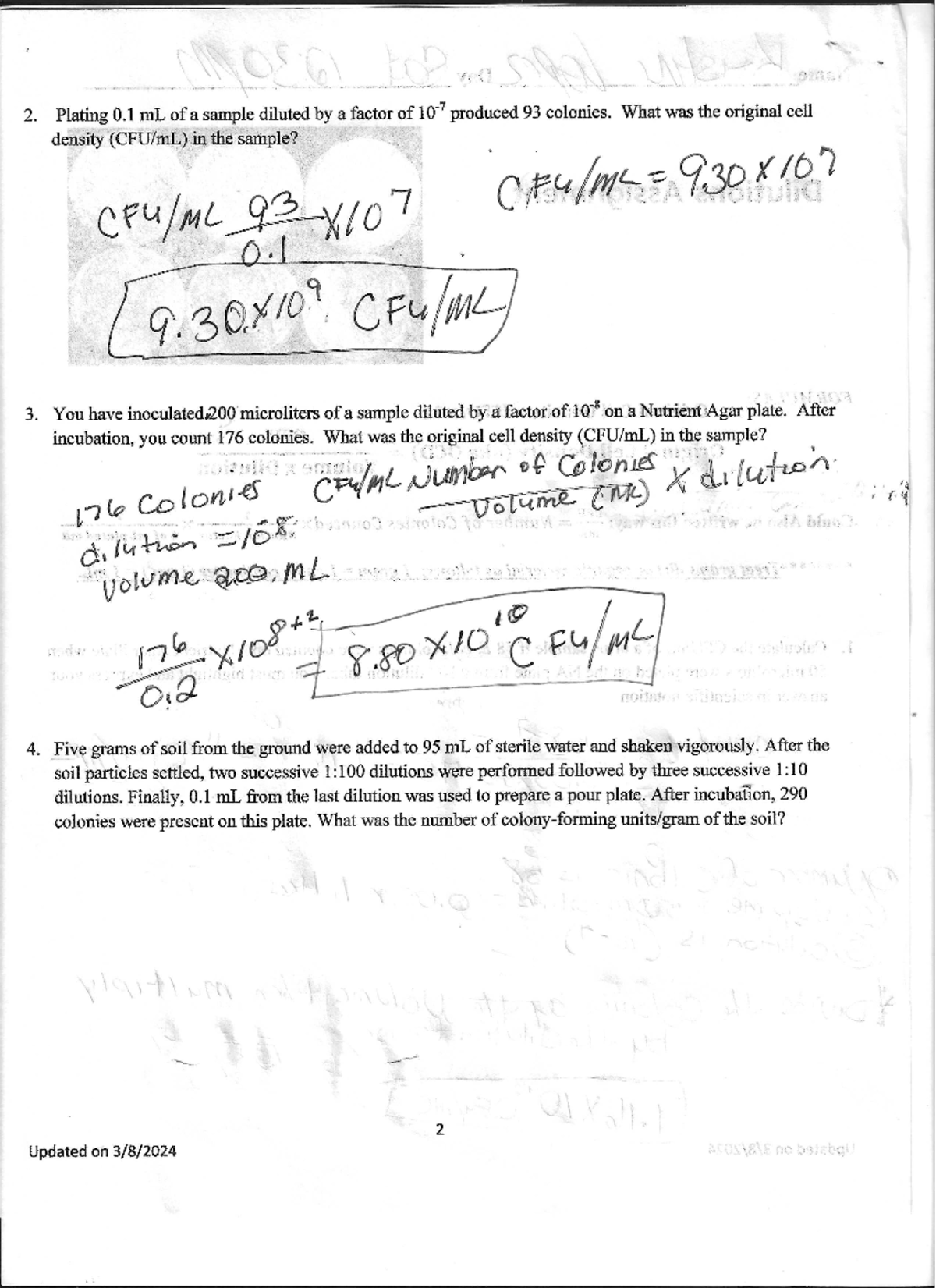 Dilution Hm - BIOL 2420 - Studocu