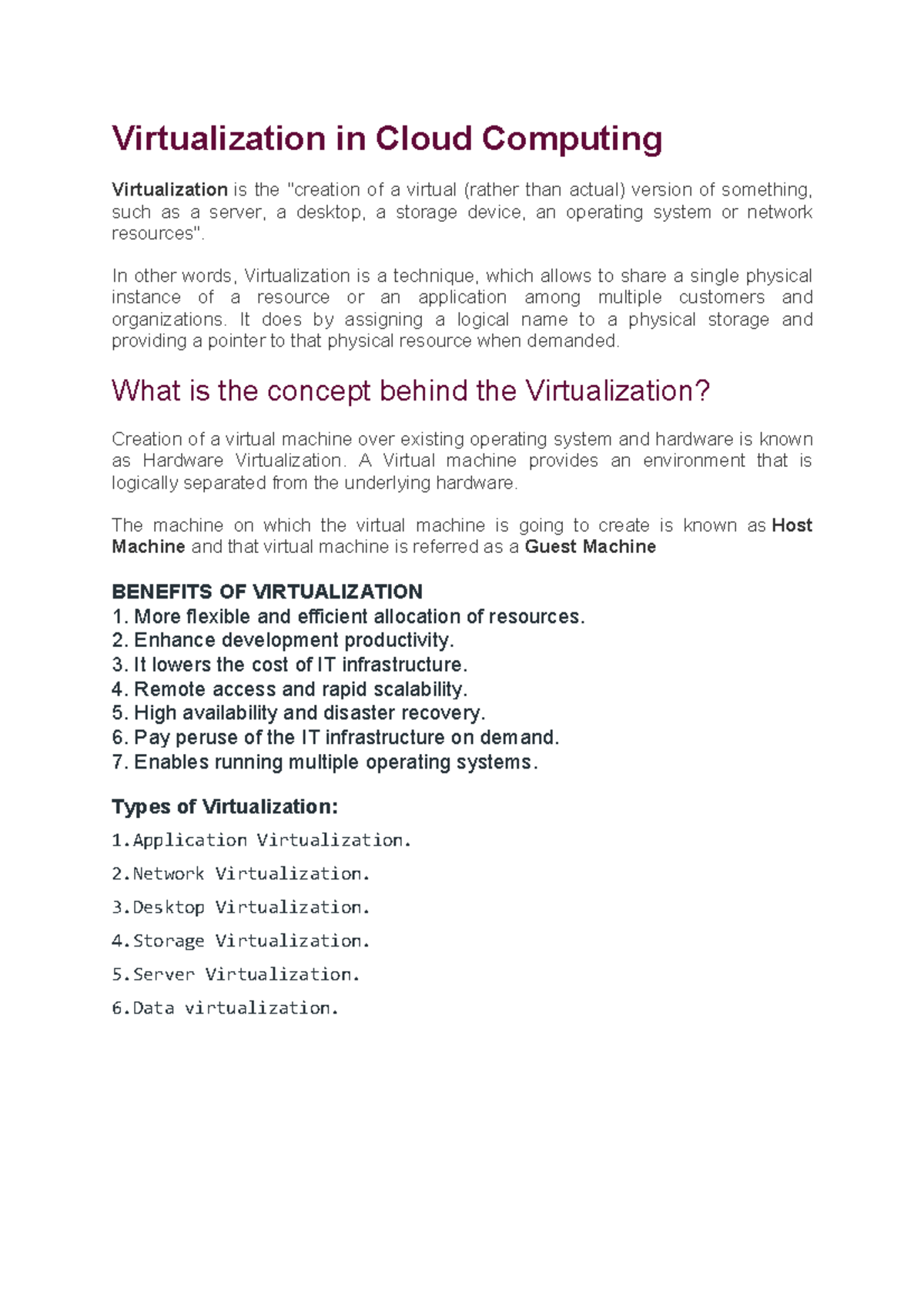 Virtualization in Cloud Computing - Virtualization in Cloud Computing ...
