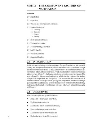 Unit-3 Types of motivation - UNIT 3 TYPES OF MOTIVATION Structure 3 ...