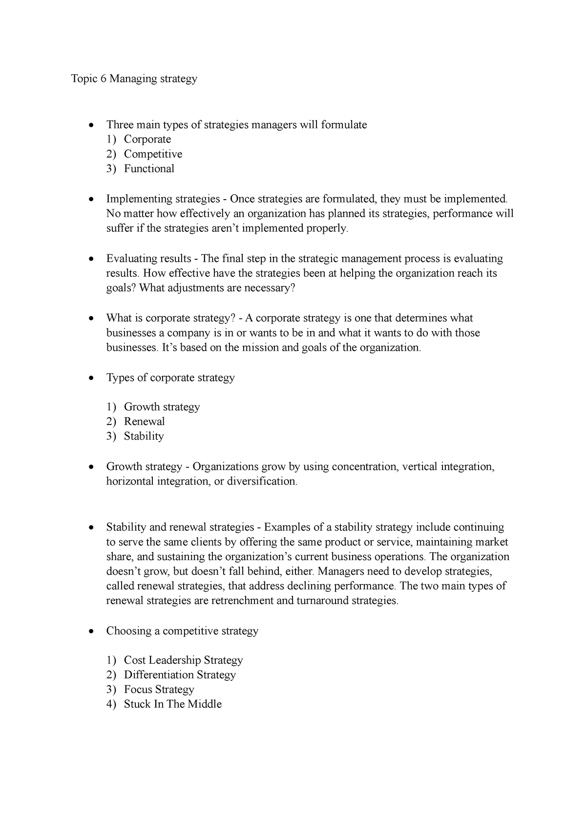 topic-6-managing-strategy-topic-6-managing-strategy-three-main-types