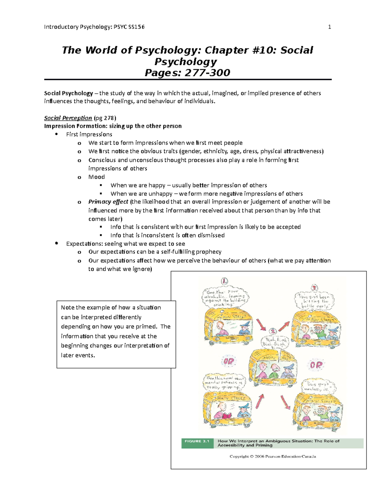 Chapter10 Social Psychology PSYCSS156 Mohawk College Studocu