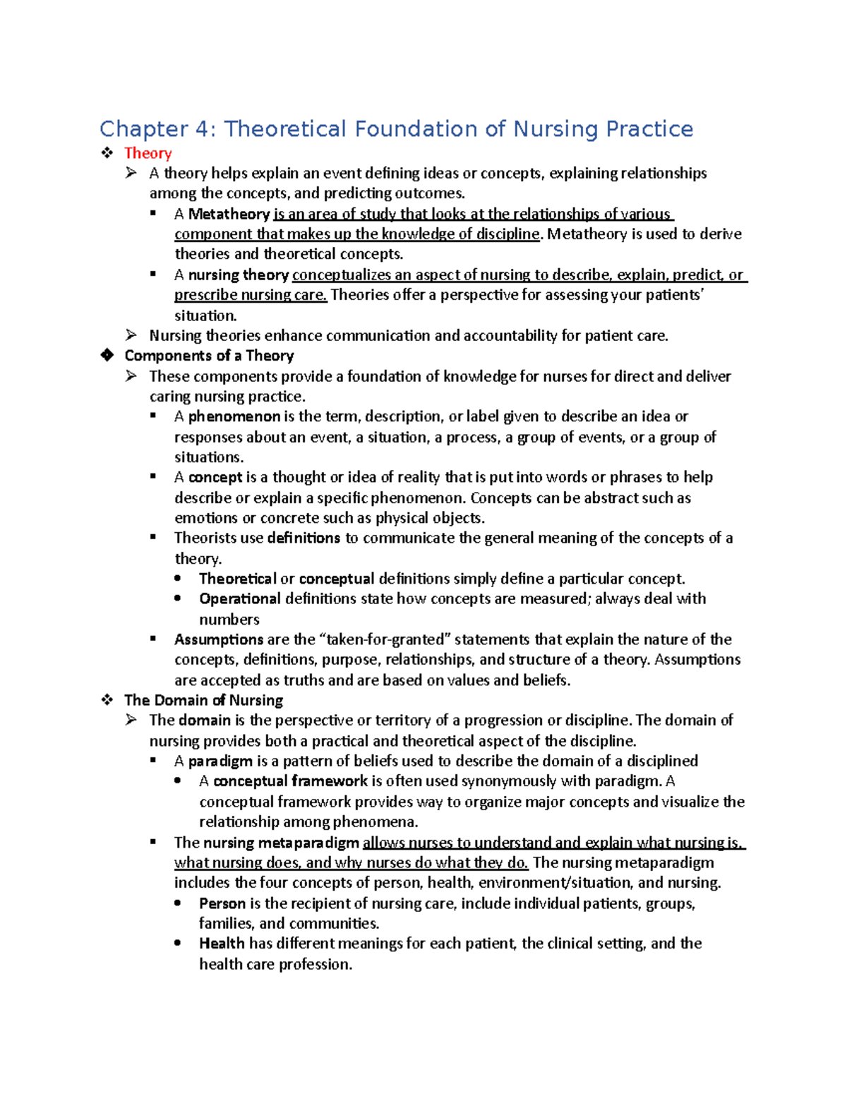 4: Theoretical basis