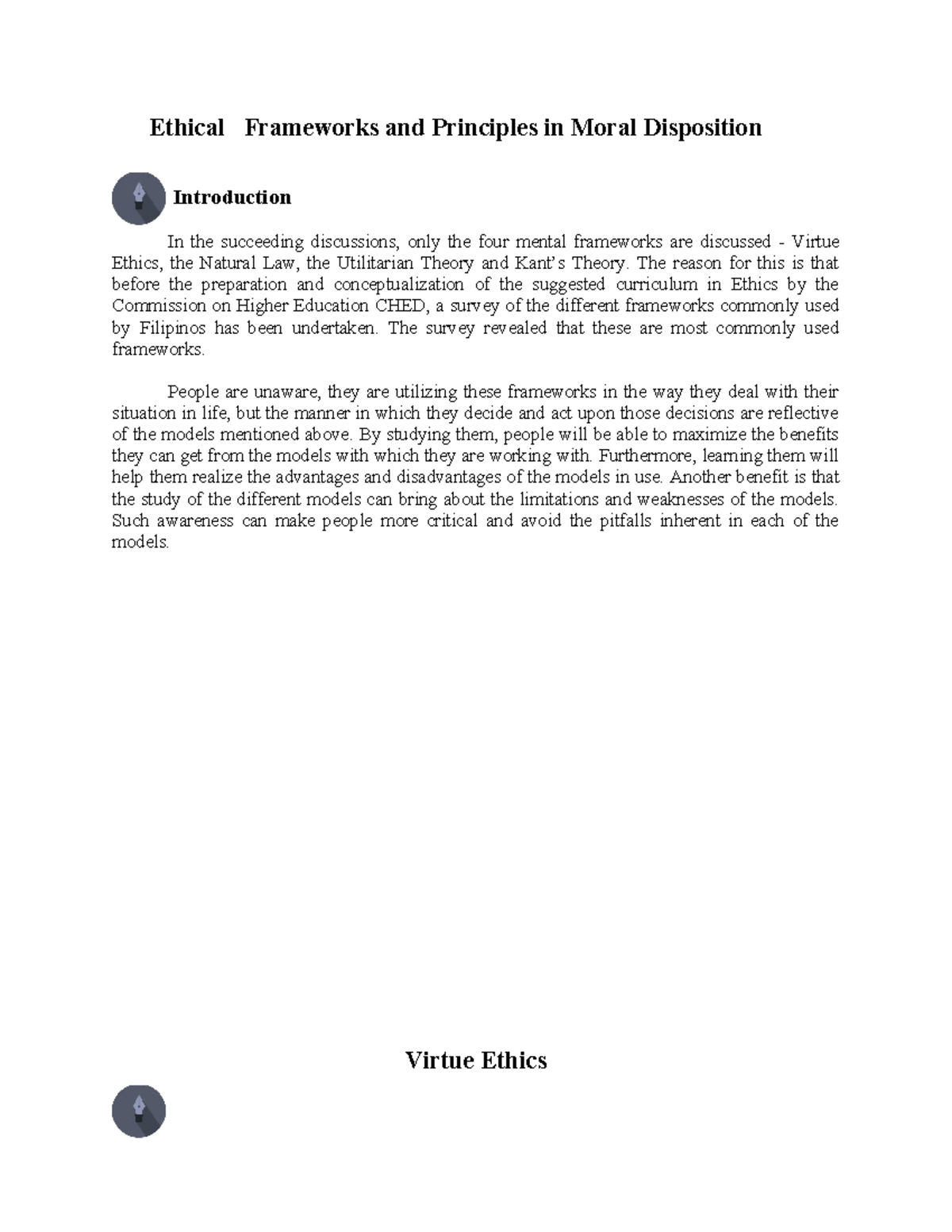 Topic-IX - Ethics - Ethical Frameworks and Principles in Moral ...