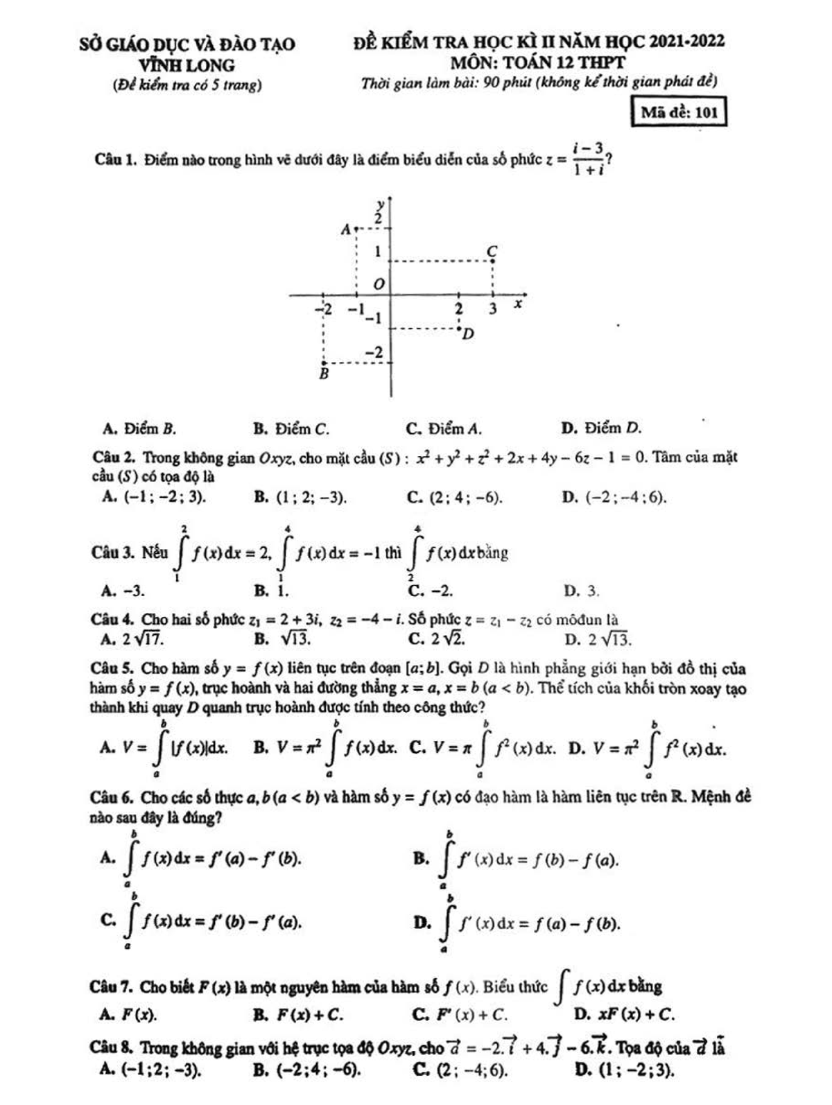 De kiem tra hoc ki 2 toan 12 nam 2021 2022 so gddt vinh long ...