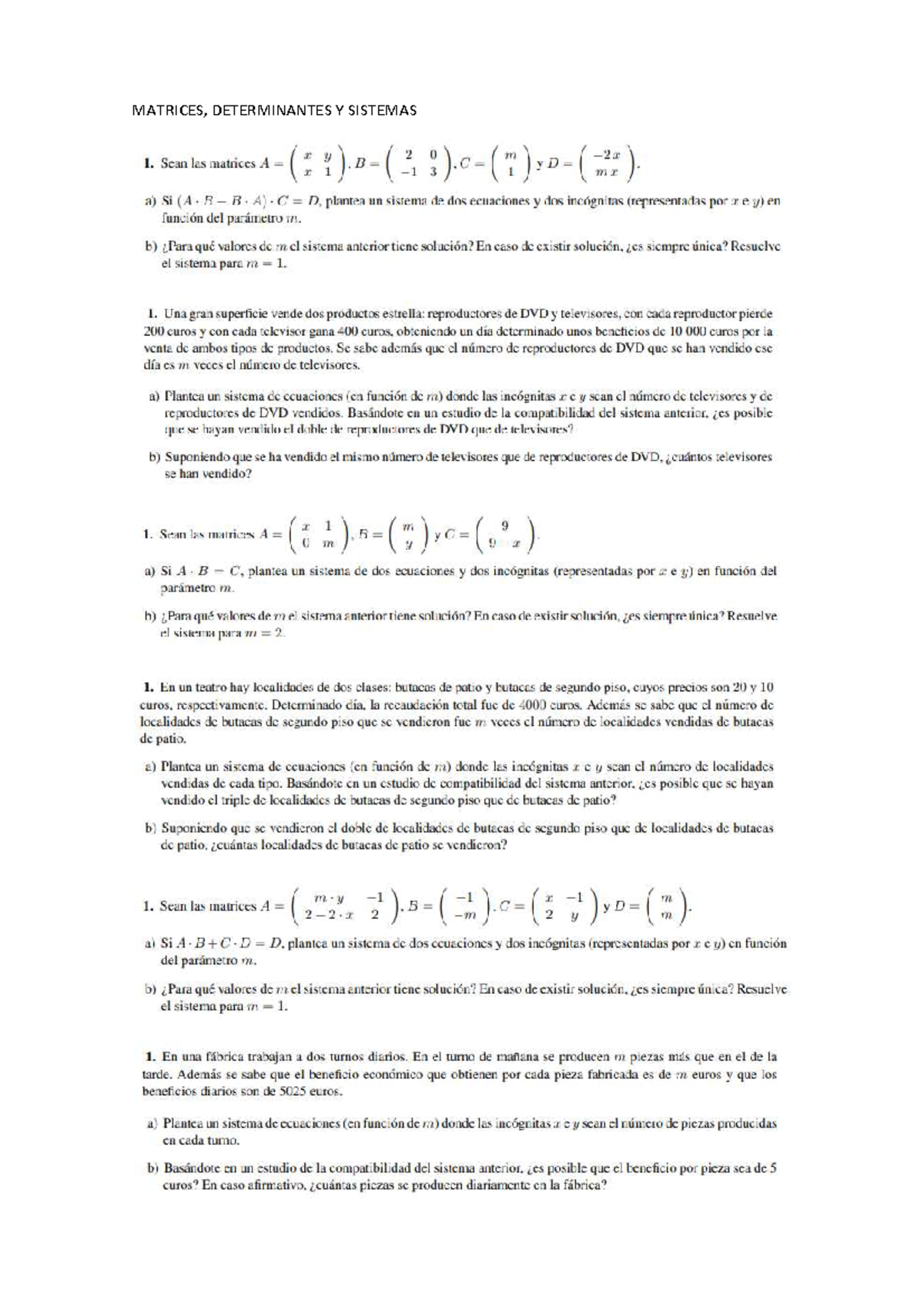 Mat,det Sist - Practica Susana - Métodos Matemáticos - MATRICES ...