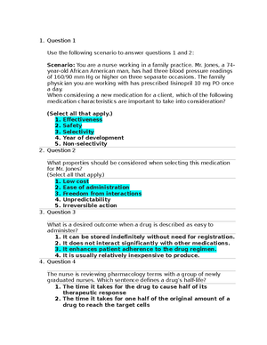 Comprehensive HESI Pharmacology Exam Test Bank 2024/2025: Complete ...