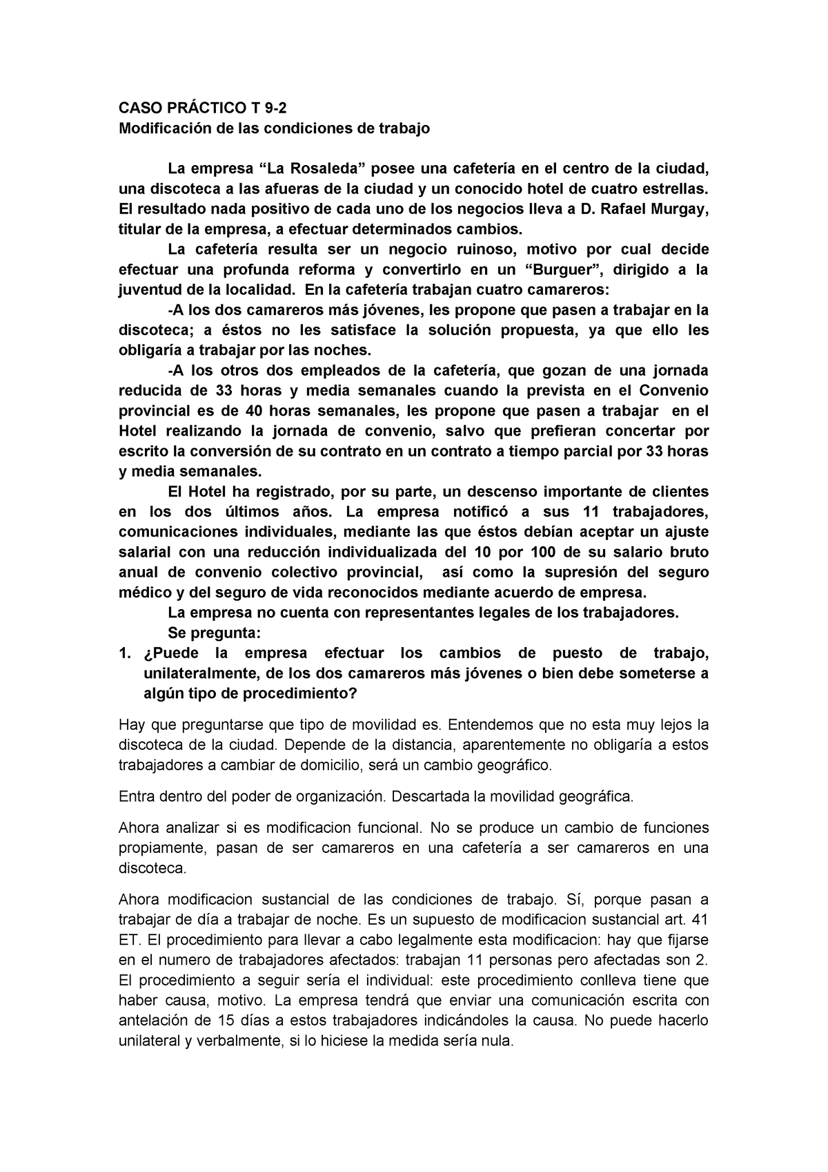 CASO Práctico T9-2 - Casos Prácticos - CASO PRÁCTICO T 9- Modificación ...