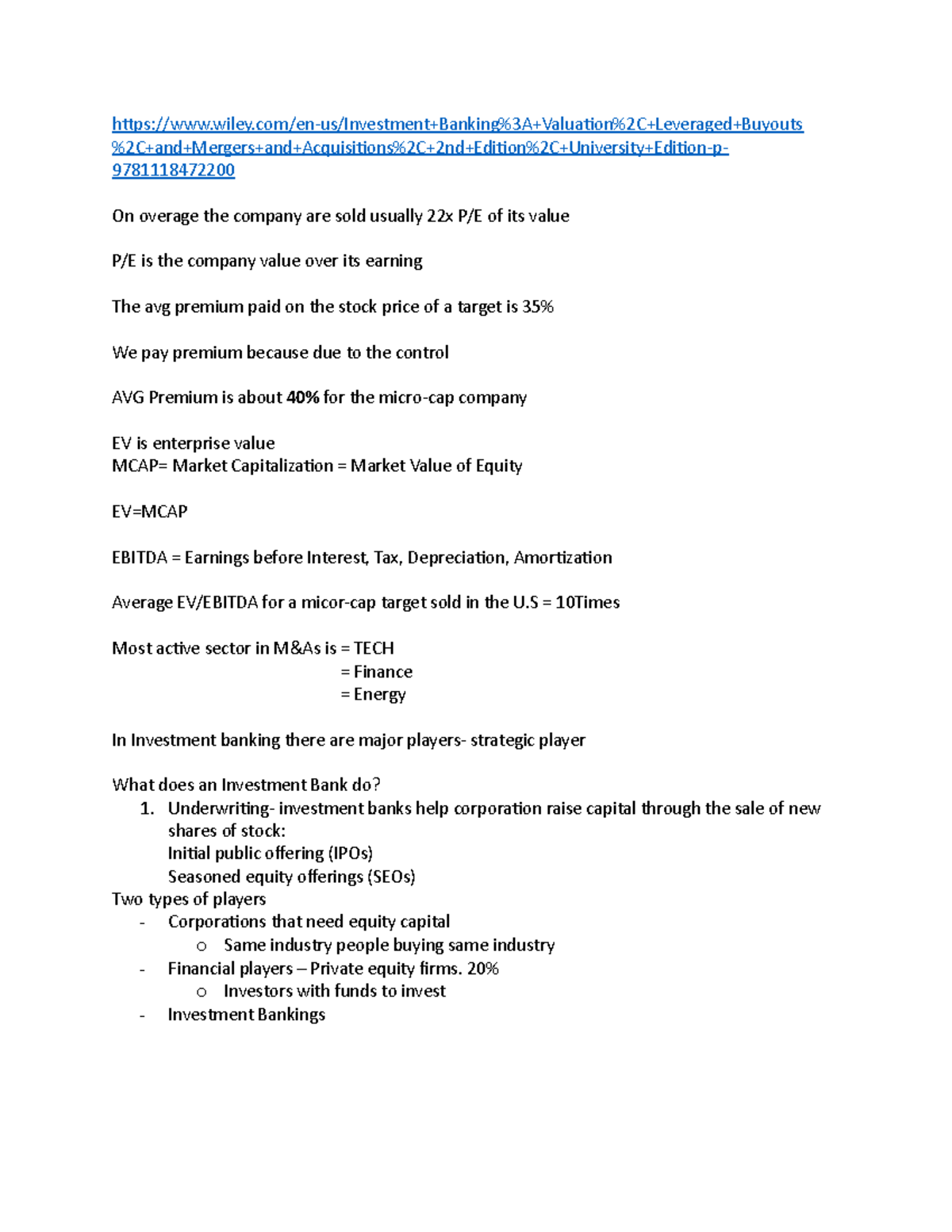 Notes - wiley/en-us/Investment+Banking%3A+Valuation%2C+Leveraged ...