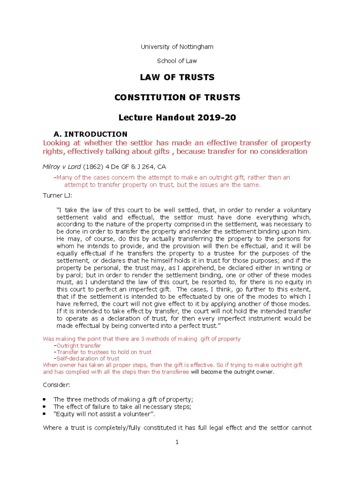 Constitution lecture handout - University of Nottingham School of Law ...