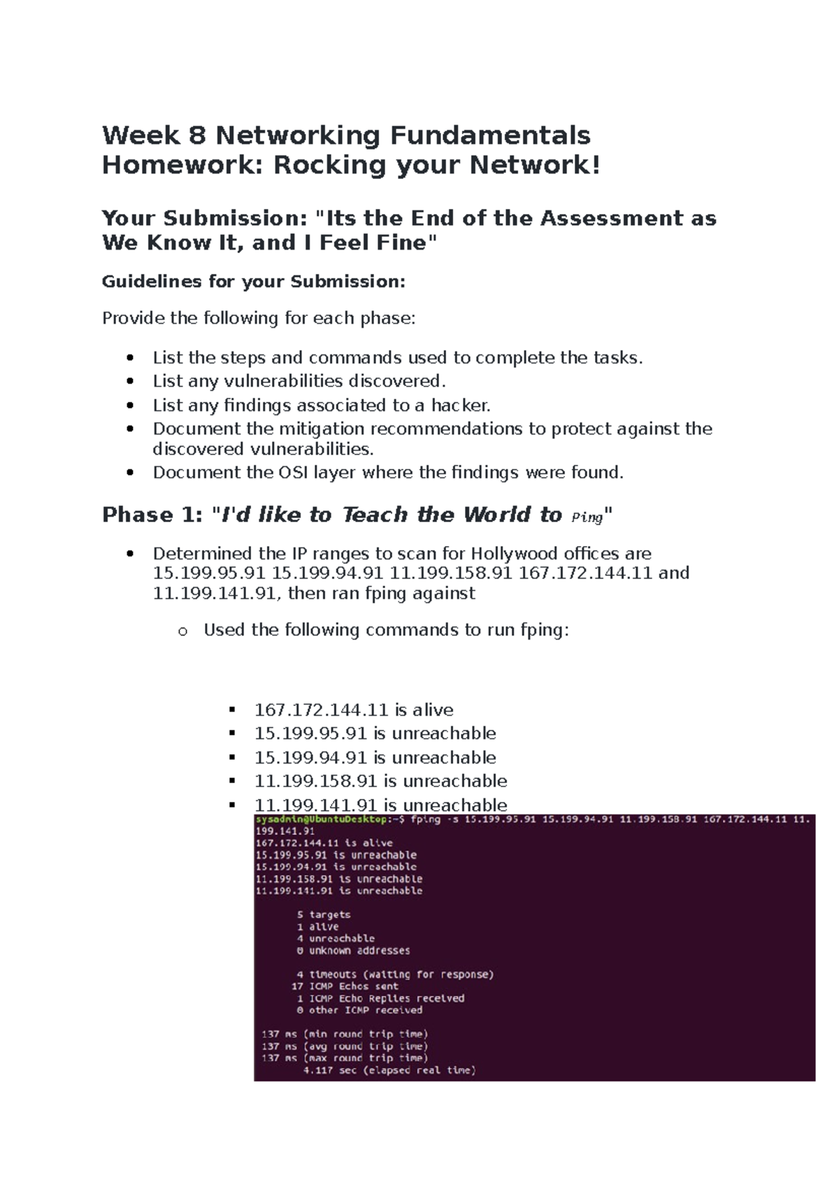 networking fundamentals homework rocking your network github