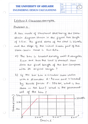 Lecture 7 example problems - MECH ENG 2002 - Adelaide University - Studocu