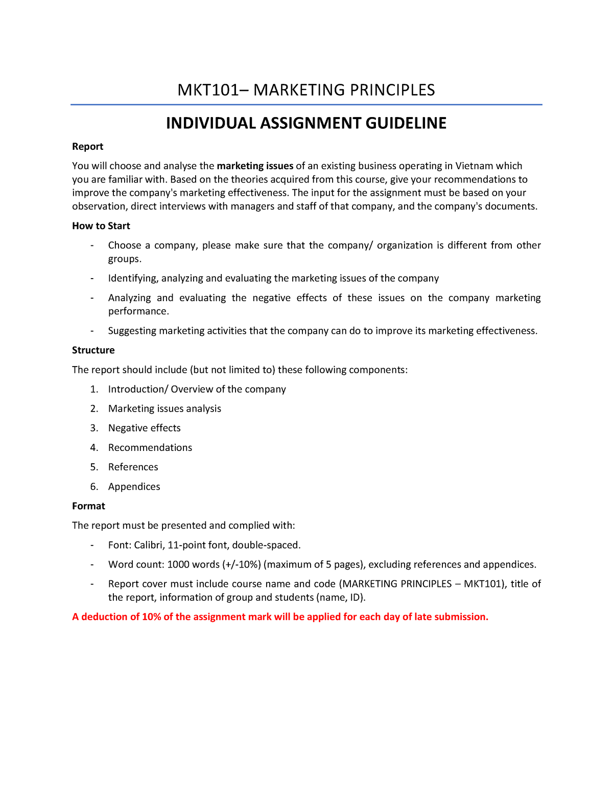 hkcc marketing individual assignment