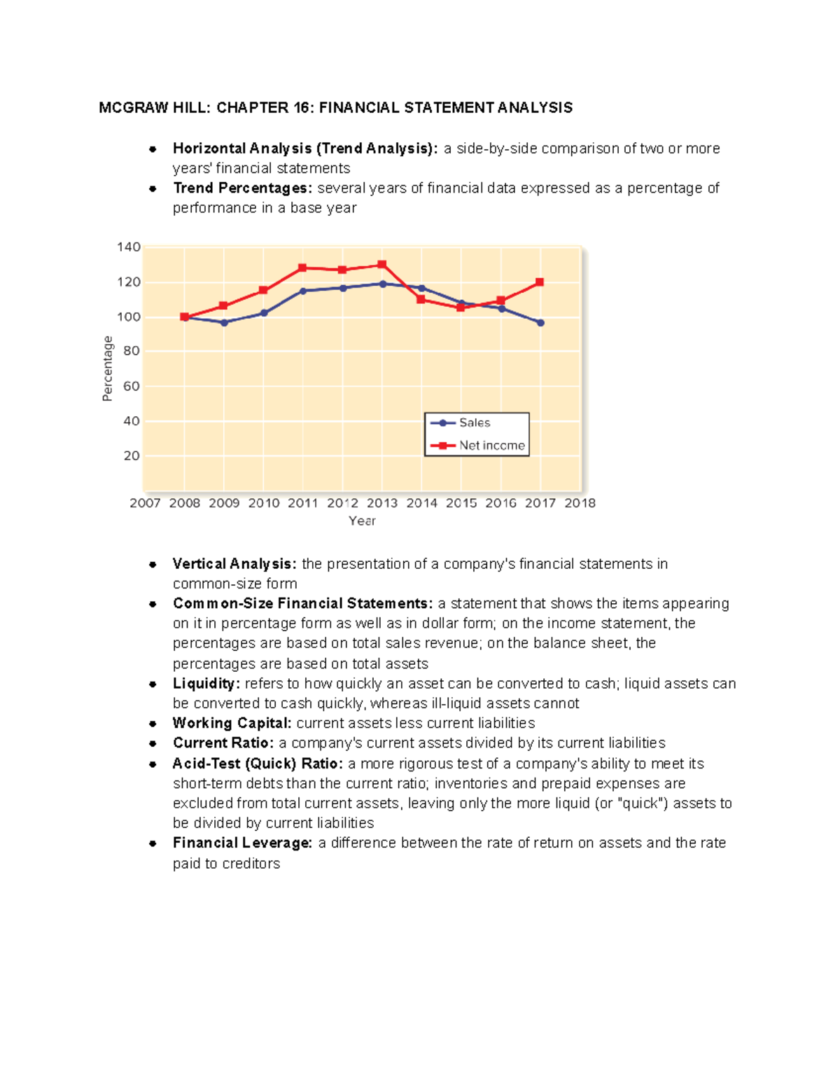 Mcgraw HILL Chapter 16 Financial Statement Analysis - MCGRAW HILL ...