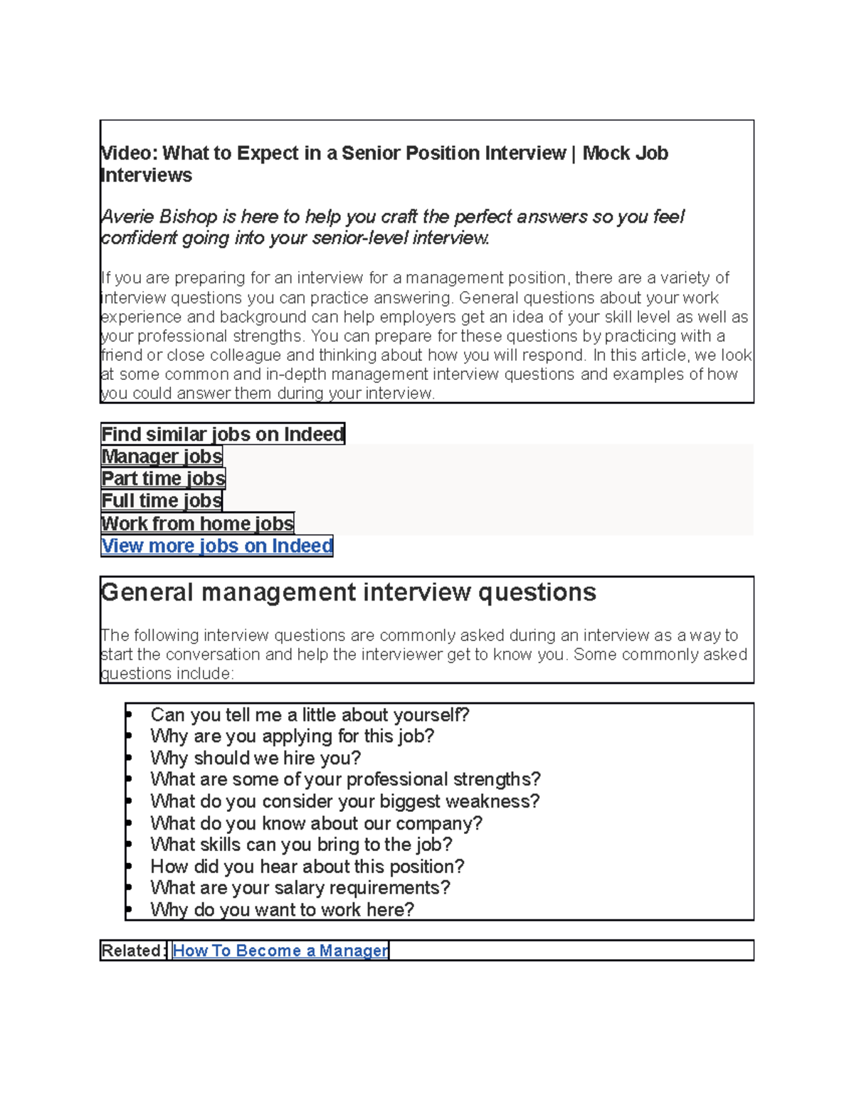 Position Interview Senior Management Information Systems Studocu