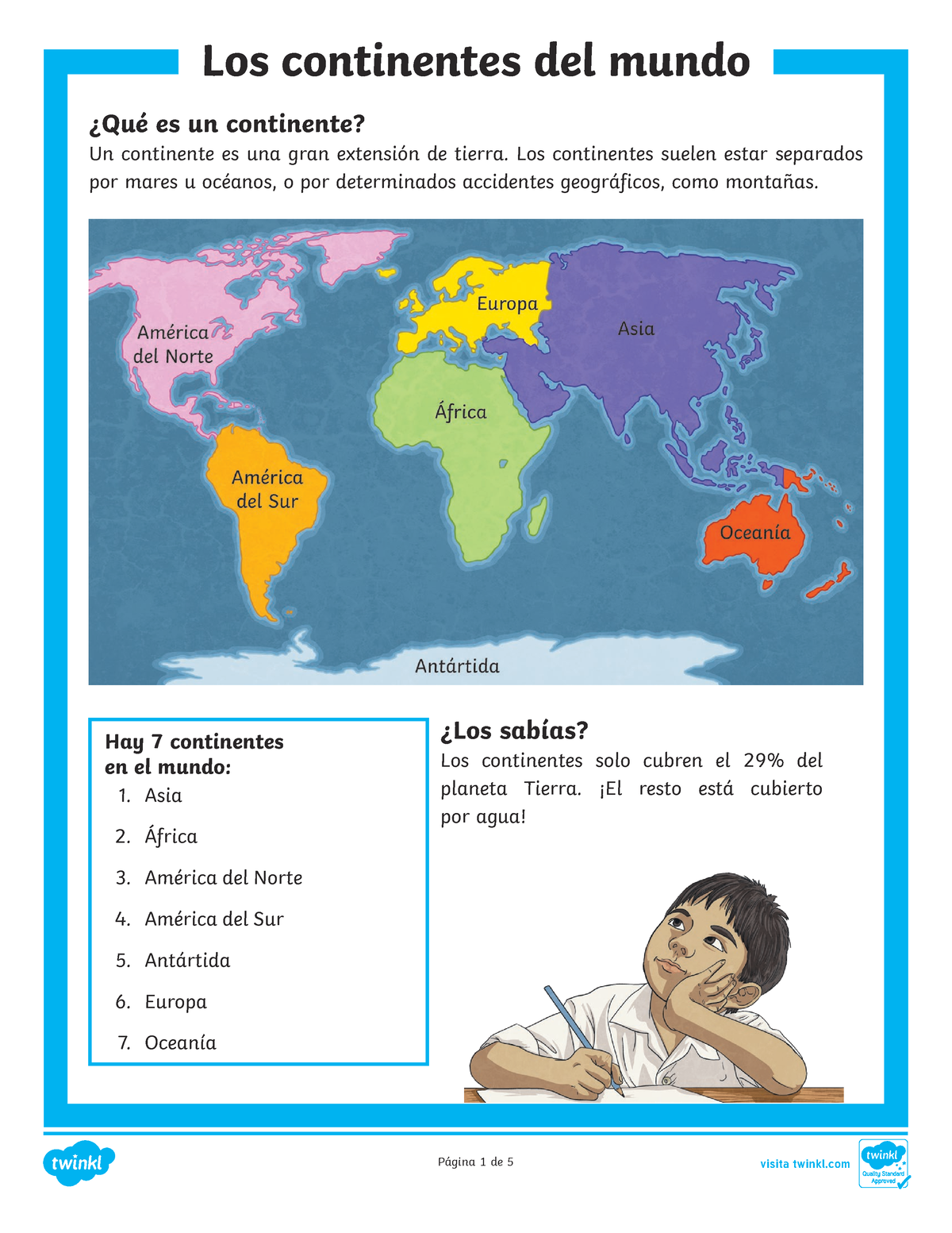 Sa Cn 8 Comprension Lectora Los Continentes Del Mundo Ver 3 Historia Bachillerato Emiliano 7923