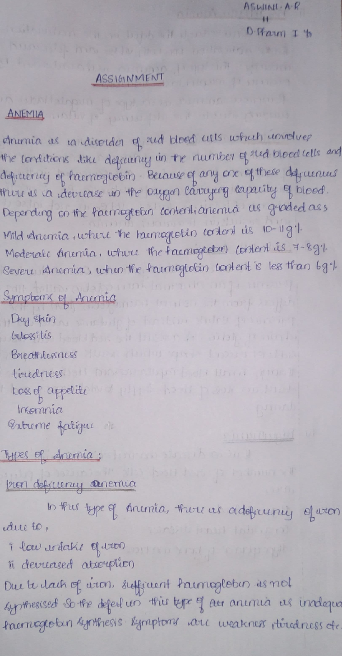Assignment human anatomy and physiology - ####### ASulIt AR ASSI61NMENT ...