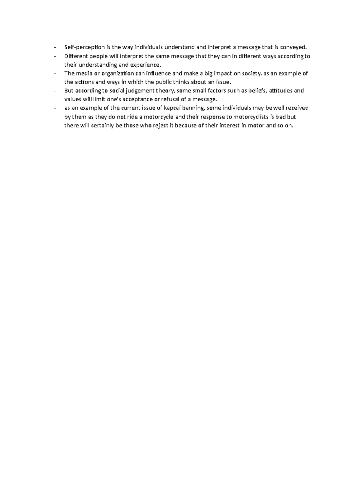 PRO221 self-perception docx - Self-perception is the way individuals ...