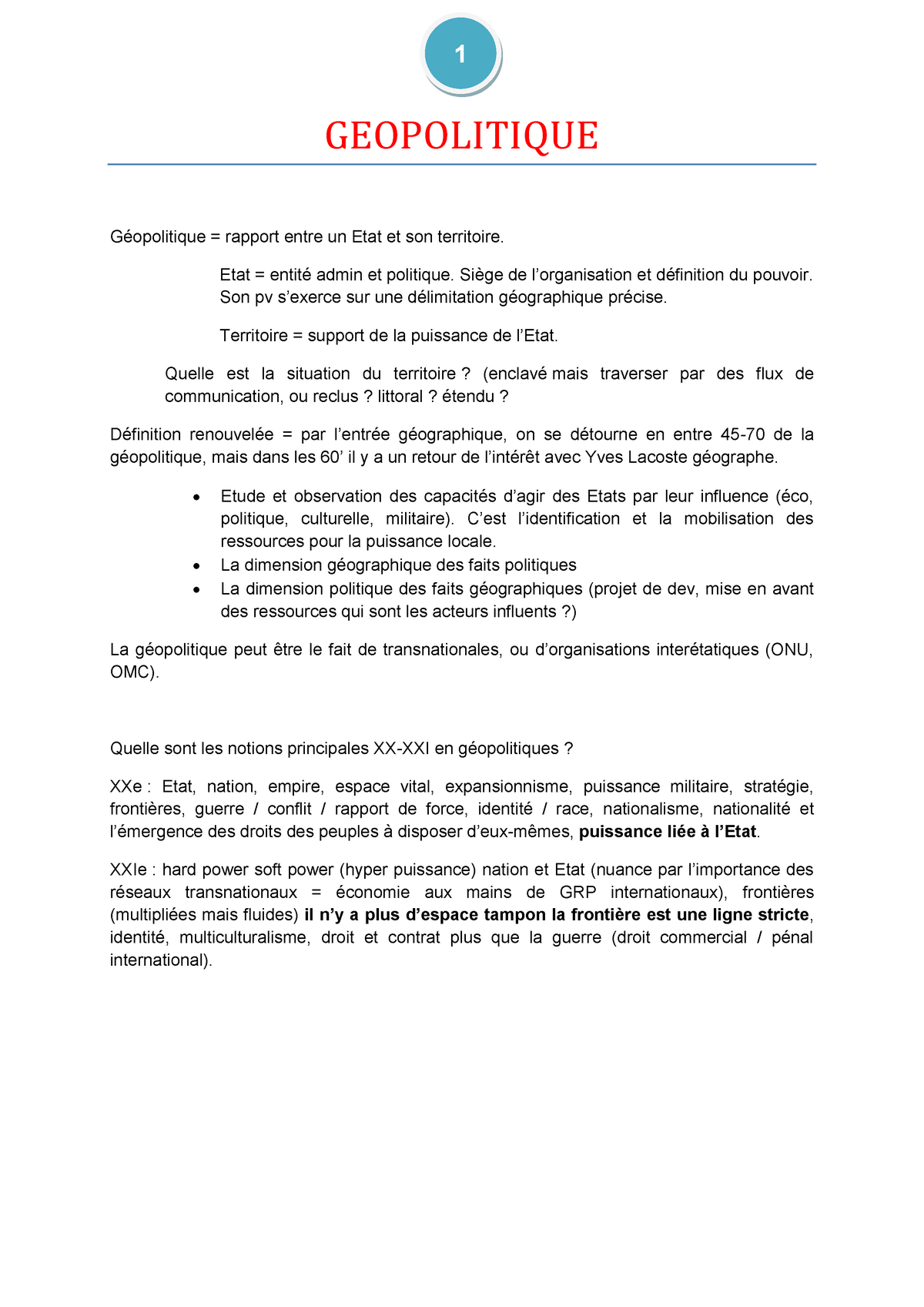 comment faire une dissertation en geopolitique