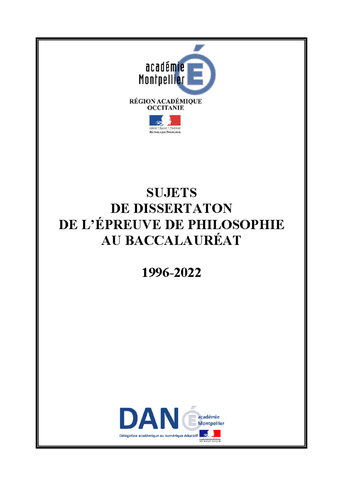 sujet de dissertation philosophie bac 2022