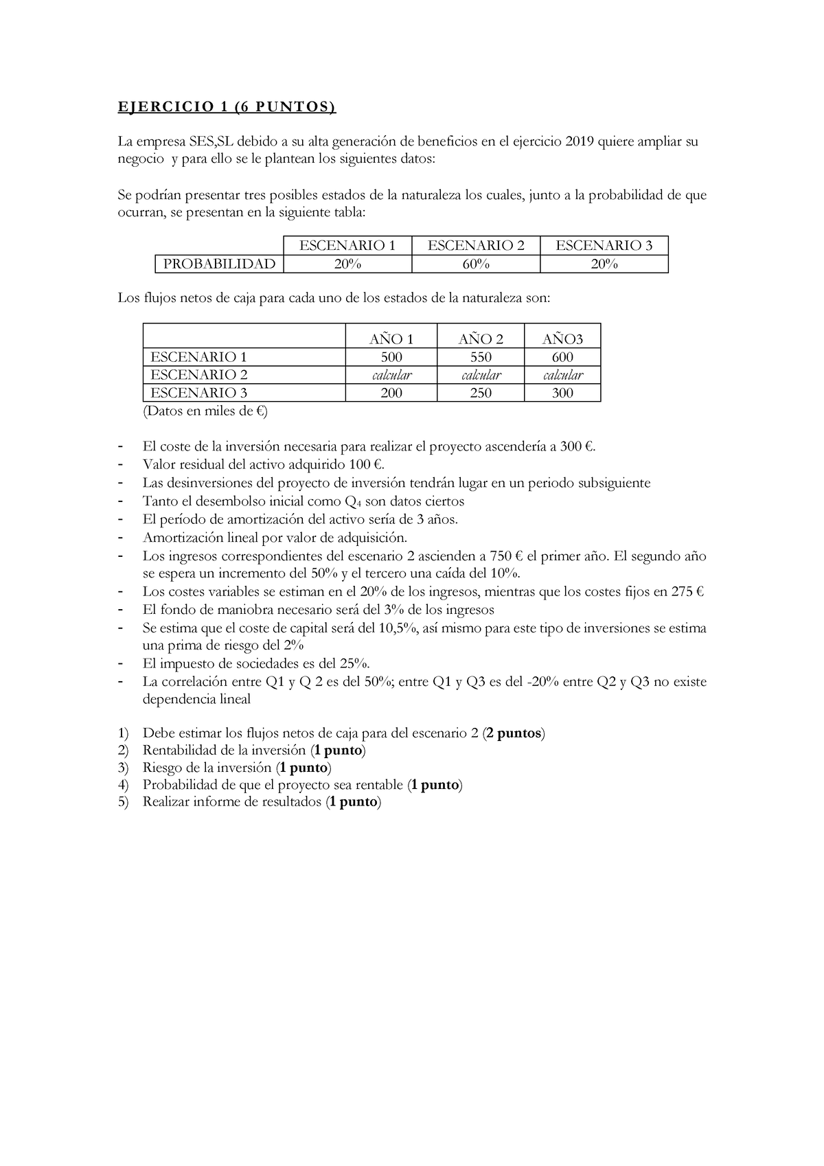 Ejercicio 1 Tipo Examen 2021 E J E R C I C I O 1 6 P U N T O S La Empresa Sessl Debido A 4636