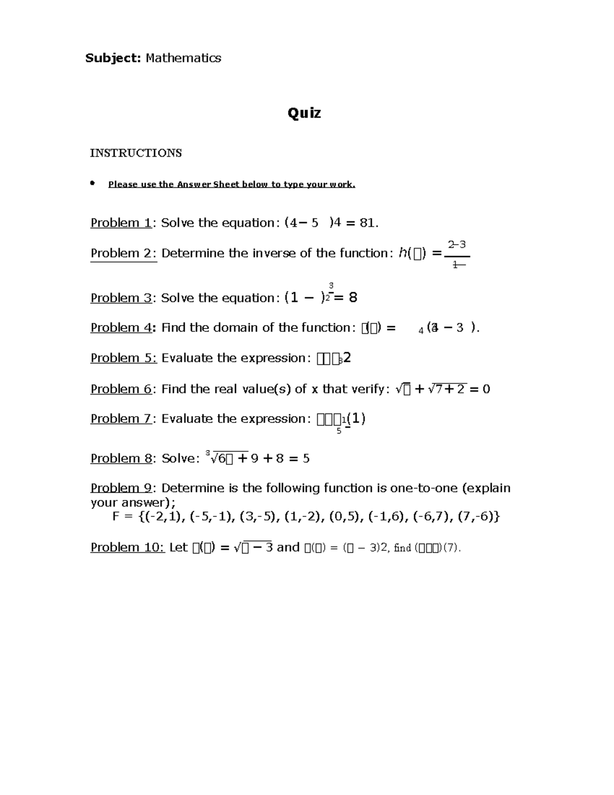 Mathematics Test for professional engineers - Economi development - Studocu