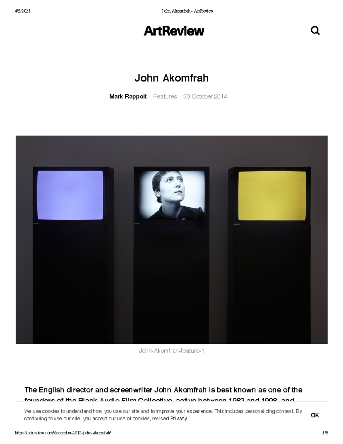 John Akomfrah - Art Review - John Akomfrah Mark Rappolt Features 30 ...