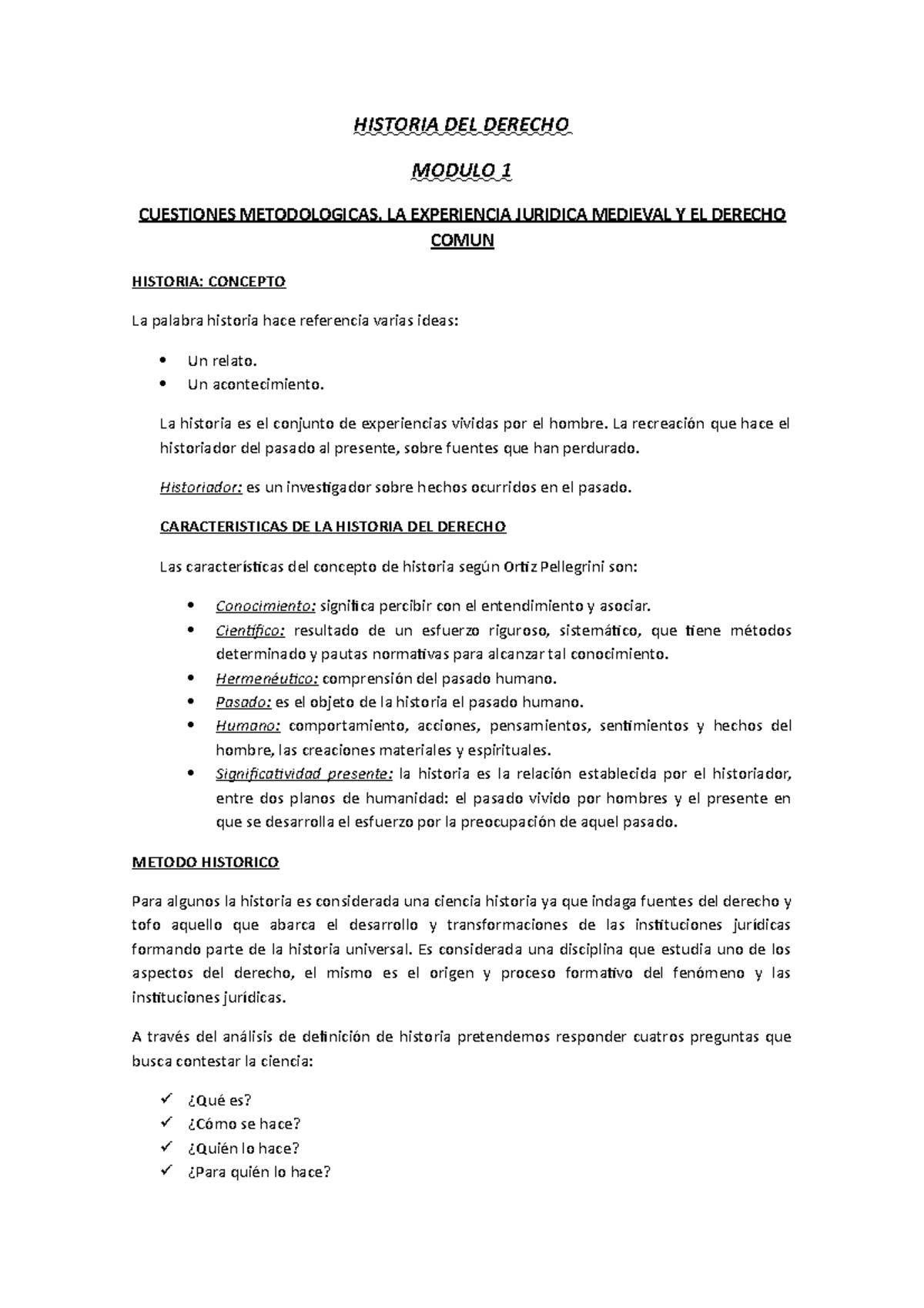 Resumen De Historia Al Derecho Modulo 1 Modulo 2 Historia Del Derecho