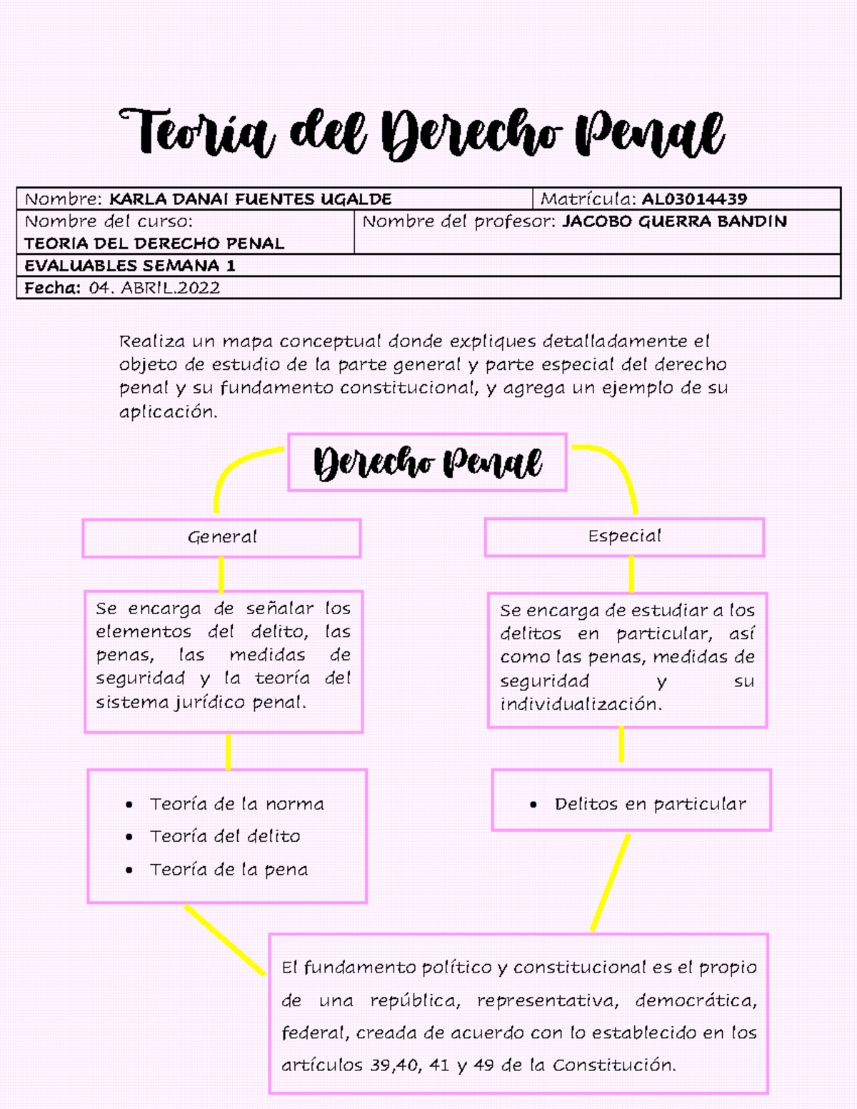 Teoria Del Derecho Penal Mapa Conceptual Teoría Del Derecho Penal