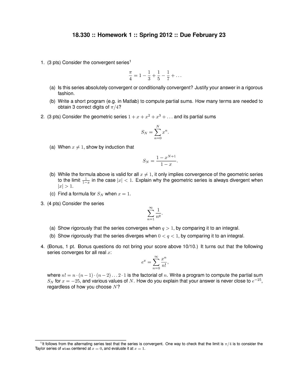 numerical analysis assignment