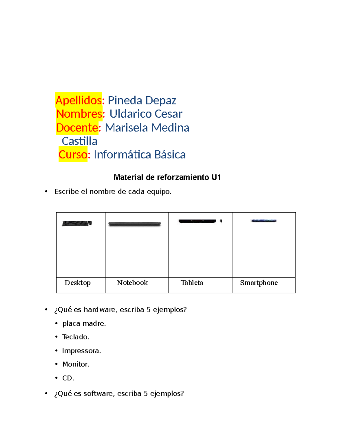 SINU-151 Unidad 01 Material Reforzamiento (1)wor Corecto O Semi Corecto ...