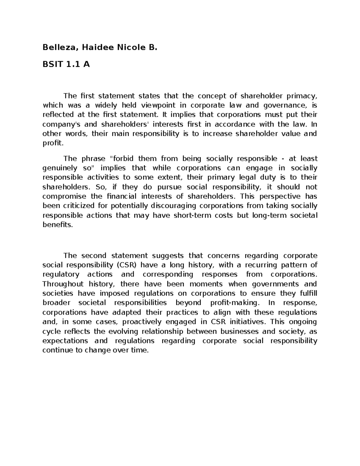 Contemp World ACT 2 - this is an activity - Belleza, Haidee Nicole B ...