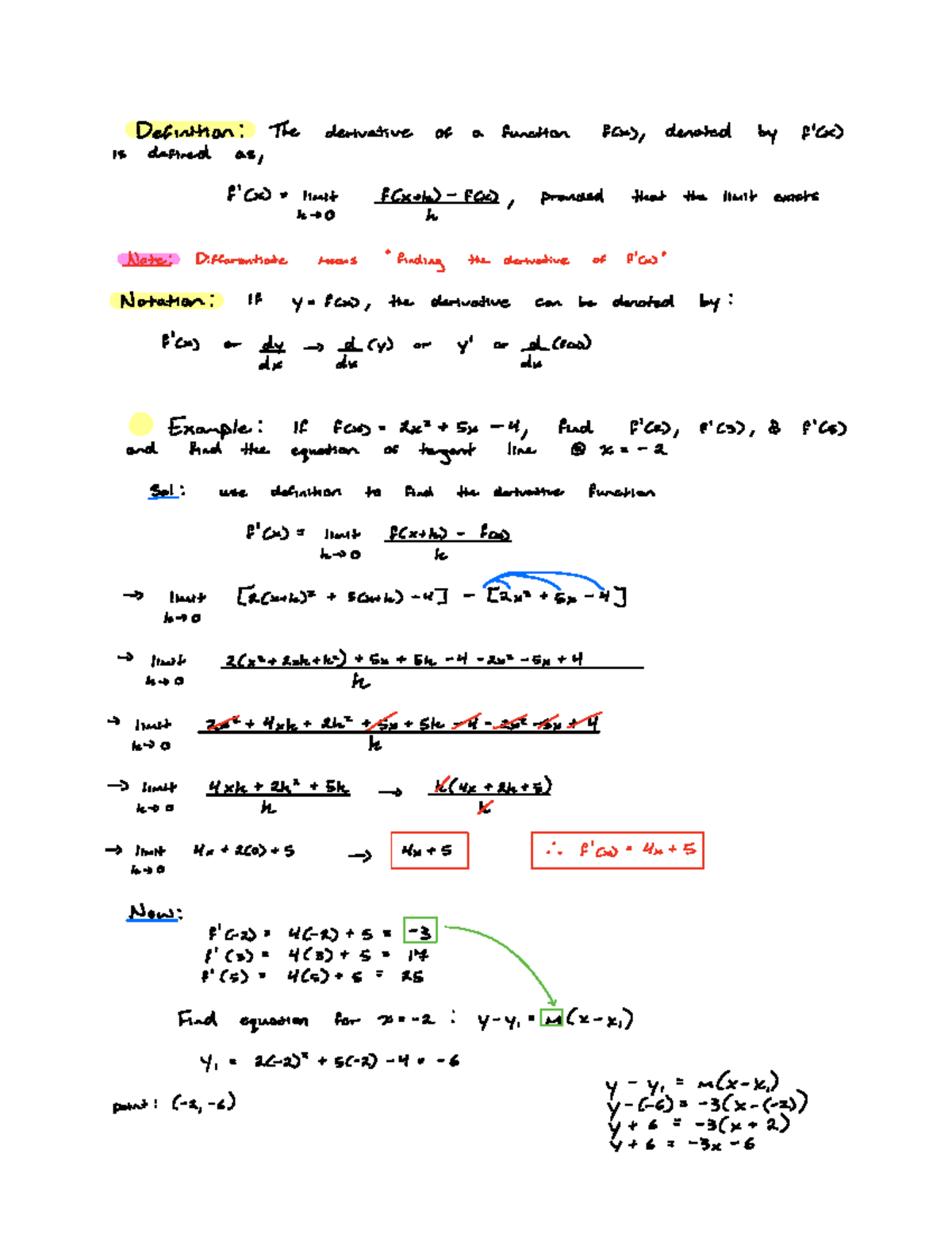 Lesson 3.2 The Derivative Of A Function - MAT 220 - Studocu