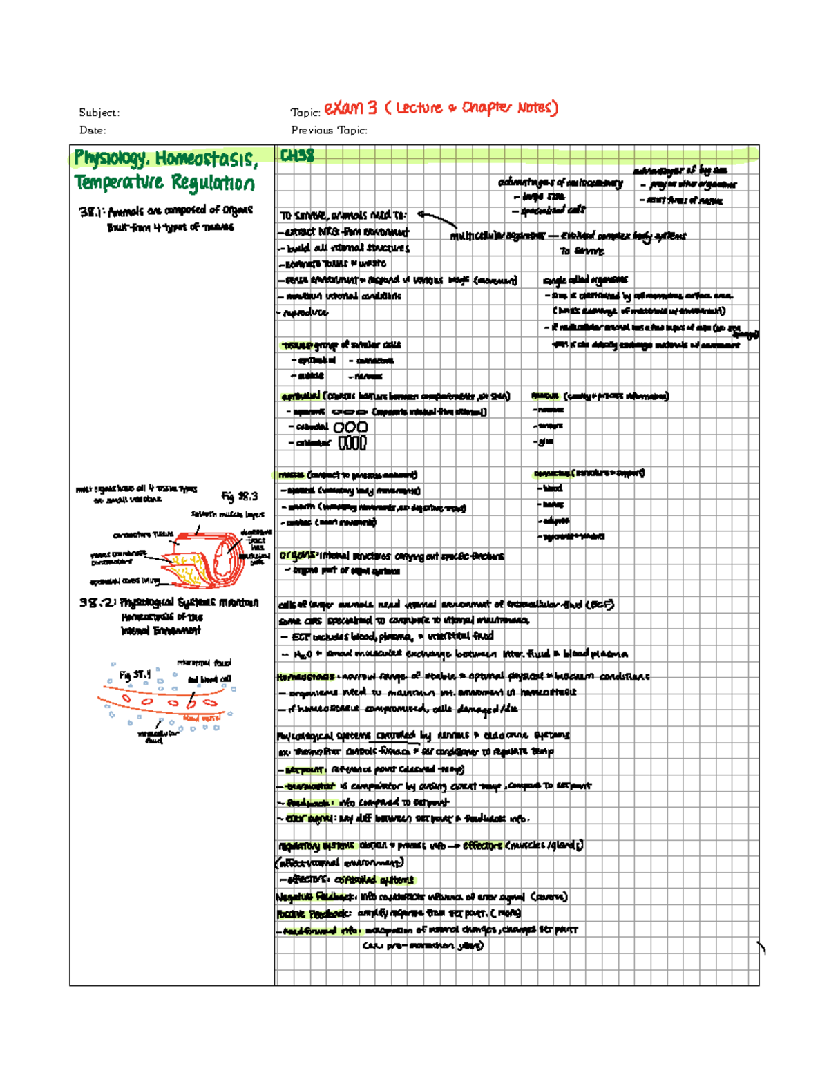 Lecture 14-18 (Exam 3) - notes for exam 3 - Date: Previous Topic: μ ...