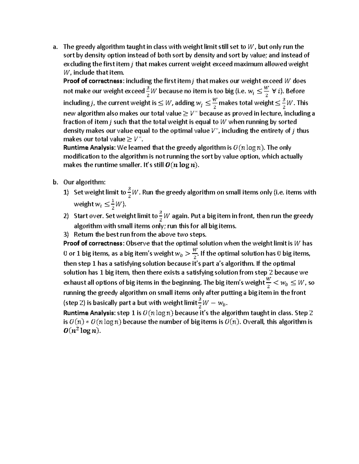 Q2 HW9 Homework assignment from CS 4820 taught by Professor Eva