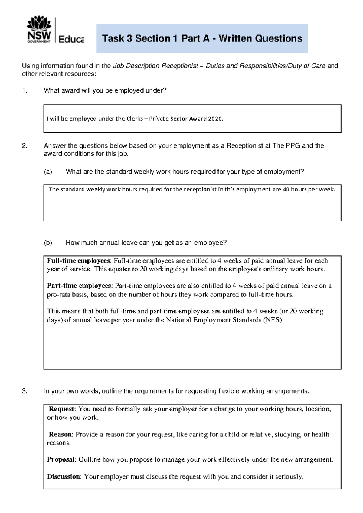 Task 3 Section 1 Part A - Written Questions - Task 3 Section 1 Part A ...
