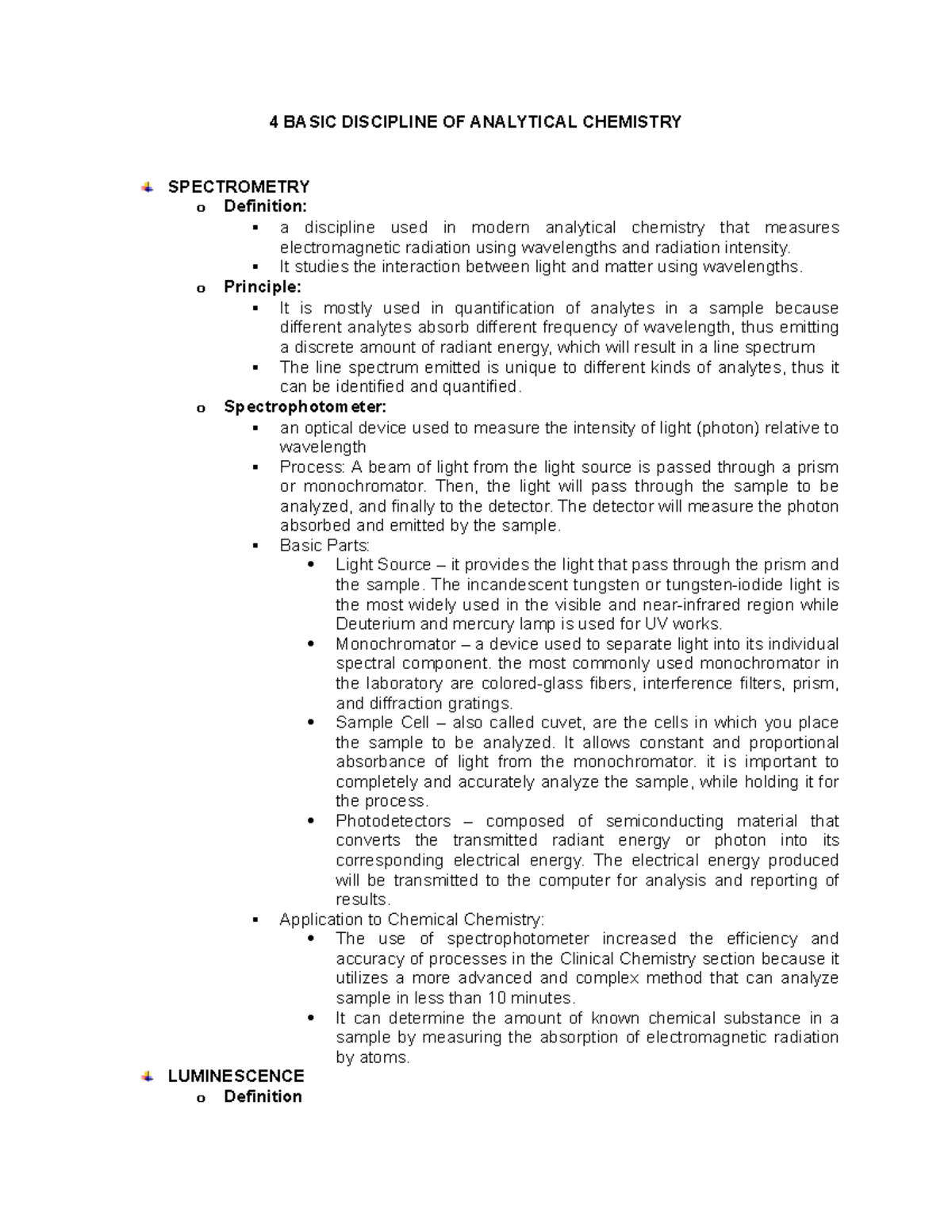 CC - 4 Basic Discipline OF Analytical Chemistry - 4 BASIC DISCIPLINE OF ...