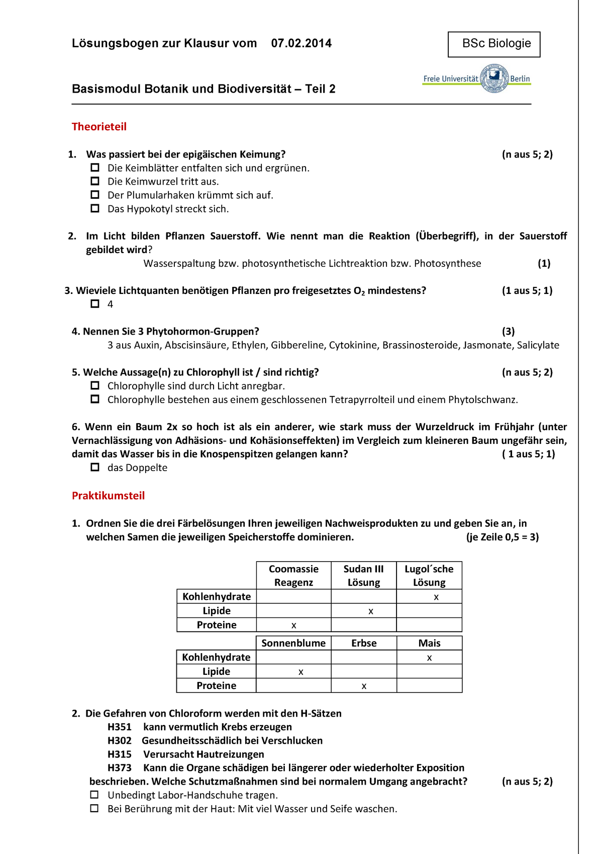 Klausur BSc Basis 07.02.14 Lo Sungsbogen(1) - Lösungsbogen Zur Klausur ...