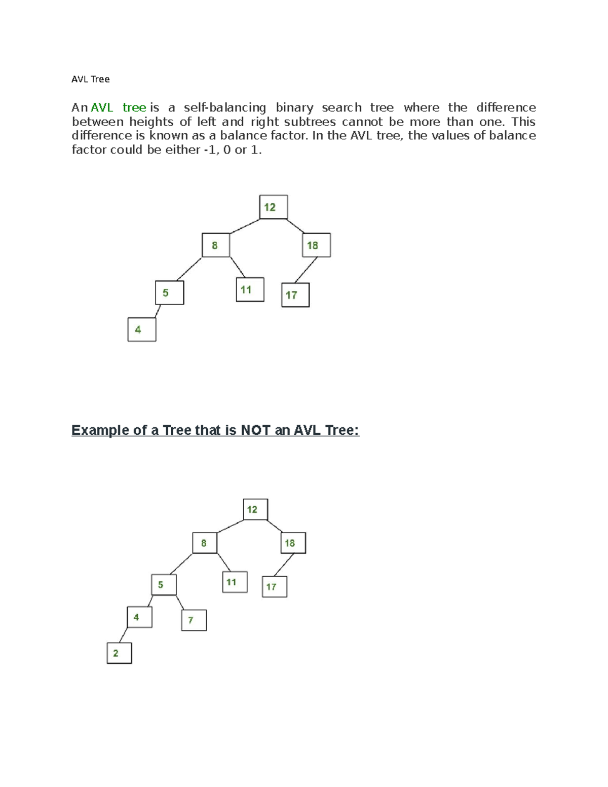 AVL Tree vs BST MCA (Master of Computer Application) AVL Tree An