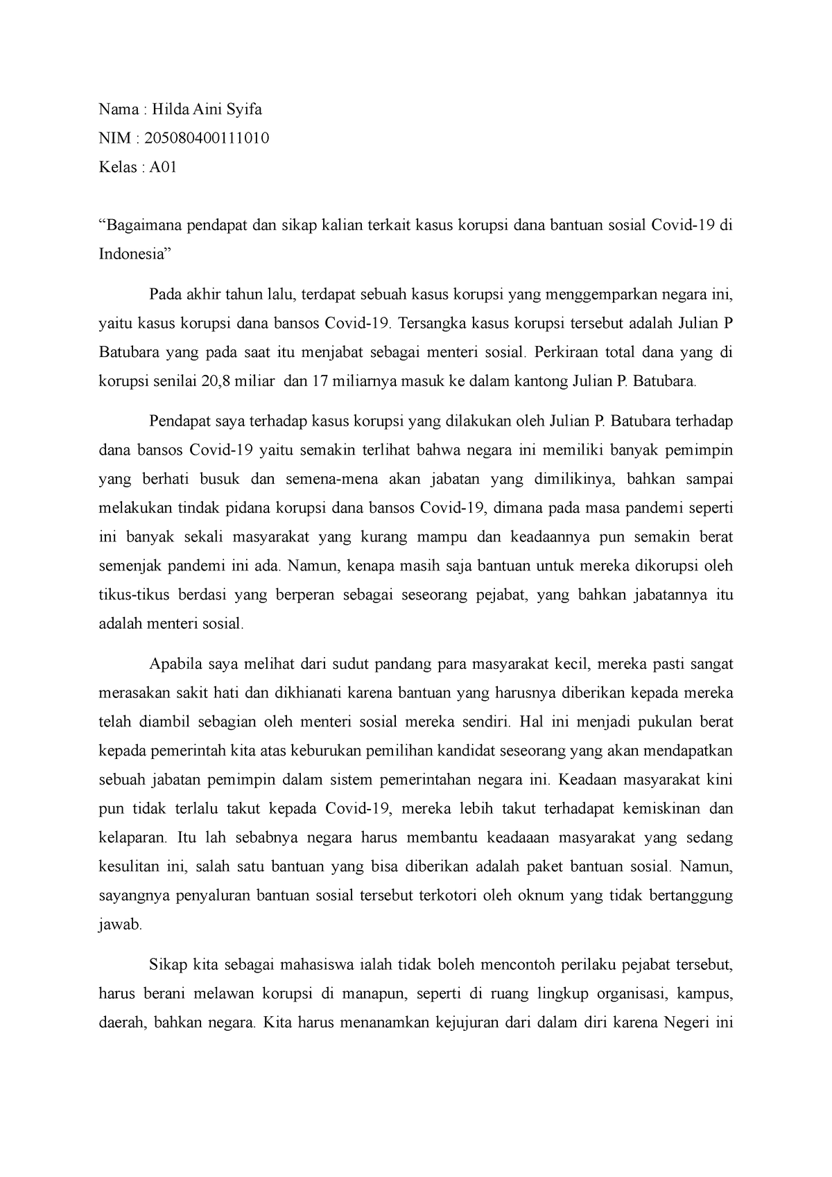 essay tentang korupsi pdf