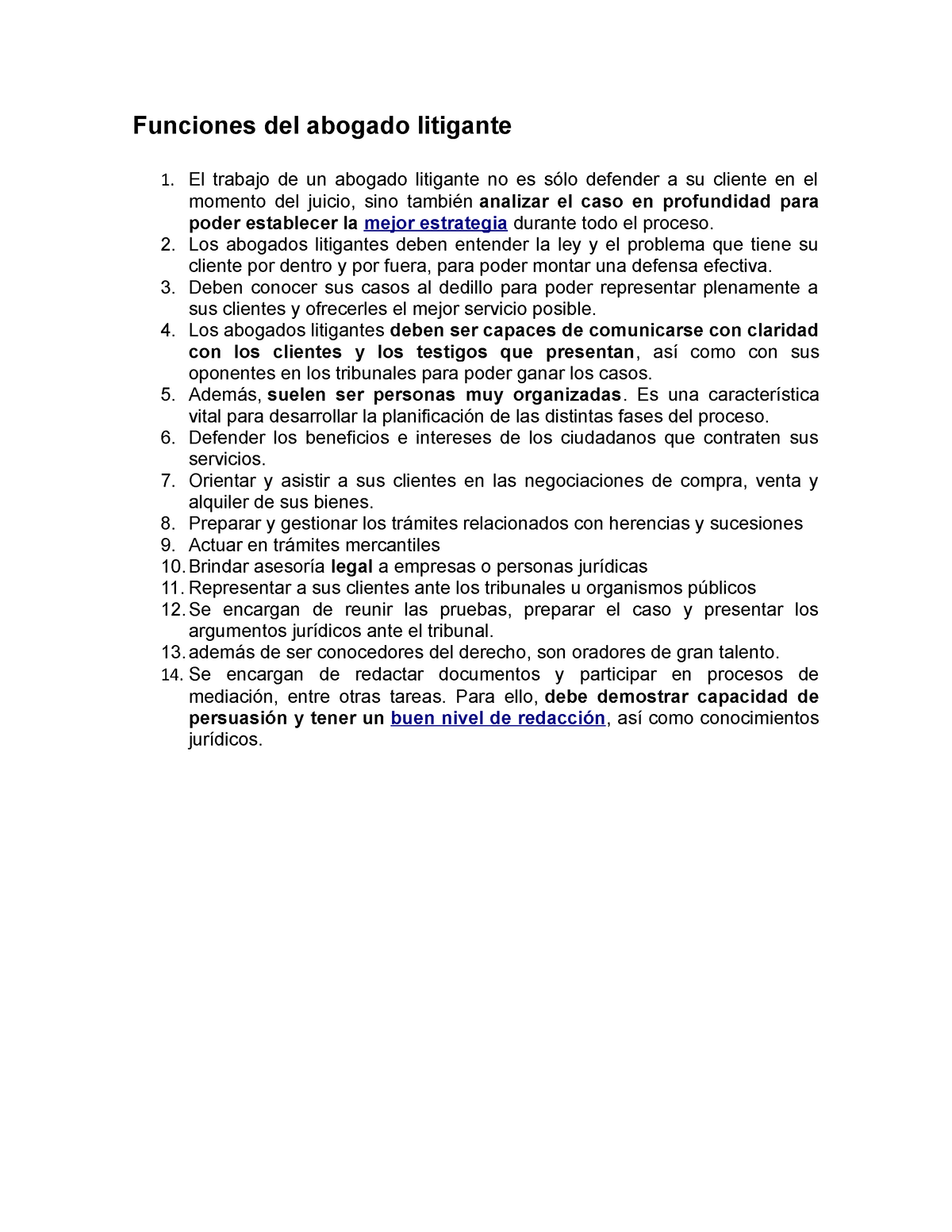 Funciones Del Abogado Litigante - Los Abogados Litigantes Deben ...