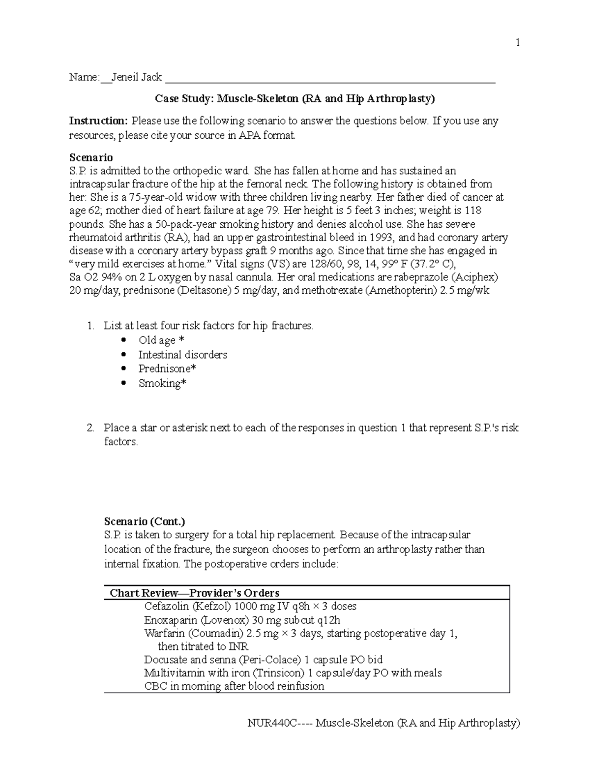 guided case study muscle malady answers